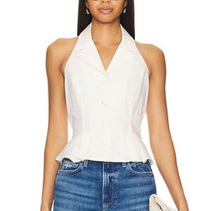 PAIGE White Halter Blouse